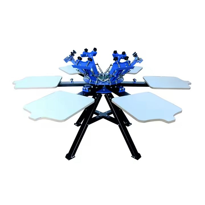 6 Color 6 Station Screen Printing Machine