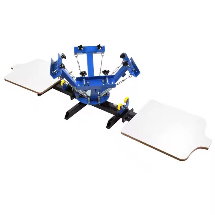 4 Color 2 Station Screen Printing Machine