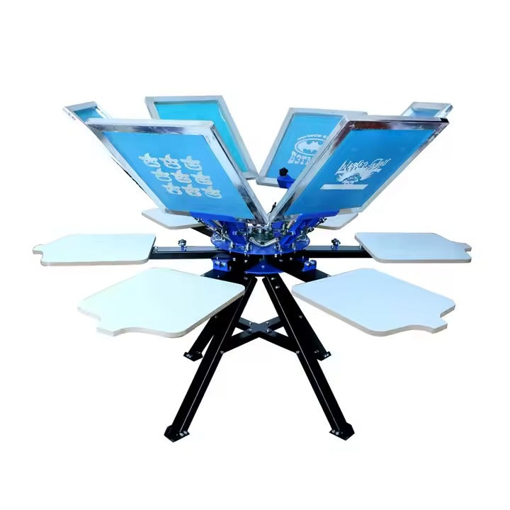 6 Color 6 Station Screen Printing Machine